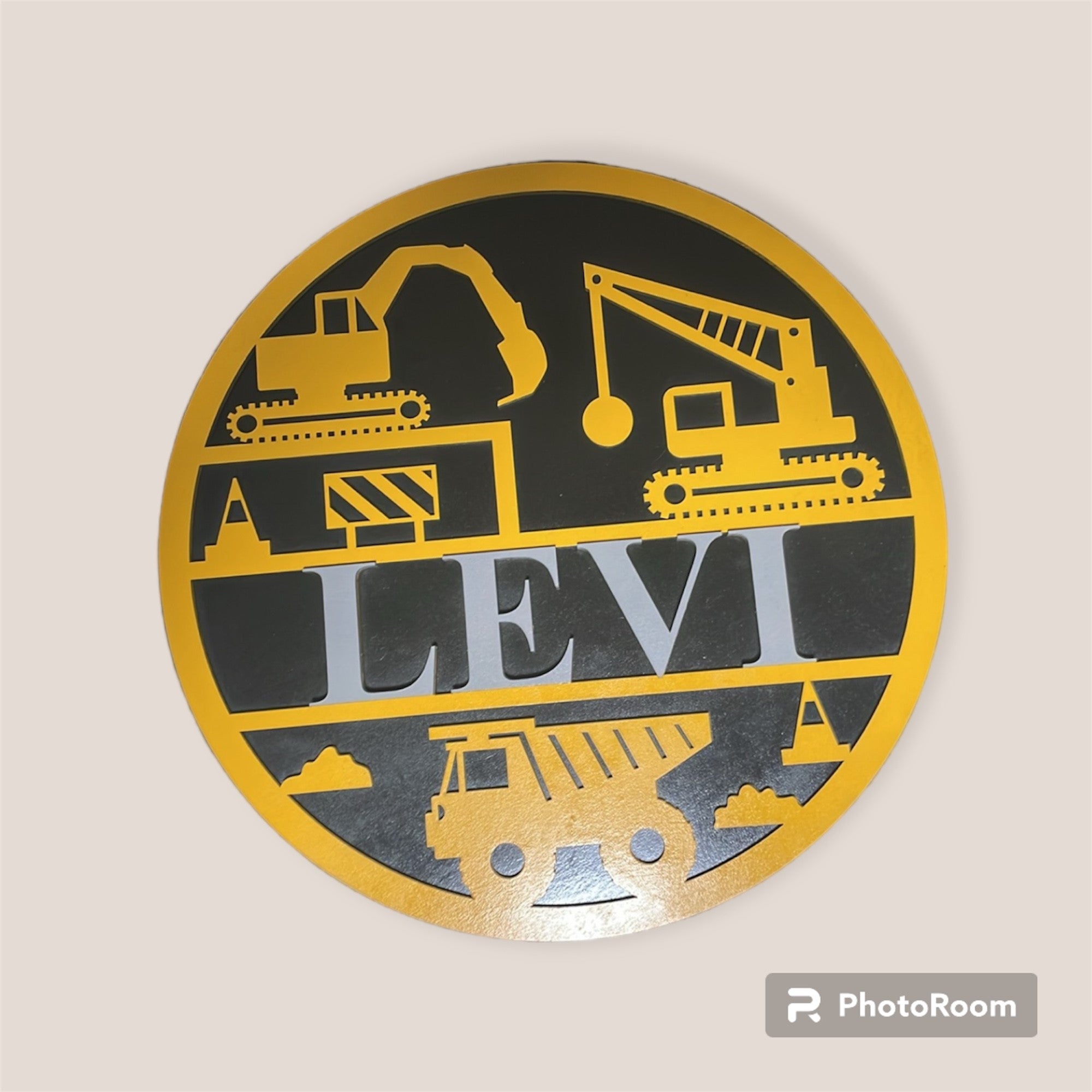 Kids Construction Name Sign J L Custom Woodworks kids-construction-name-sign-j-l-custom-woodworks