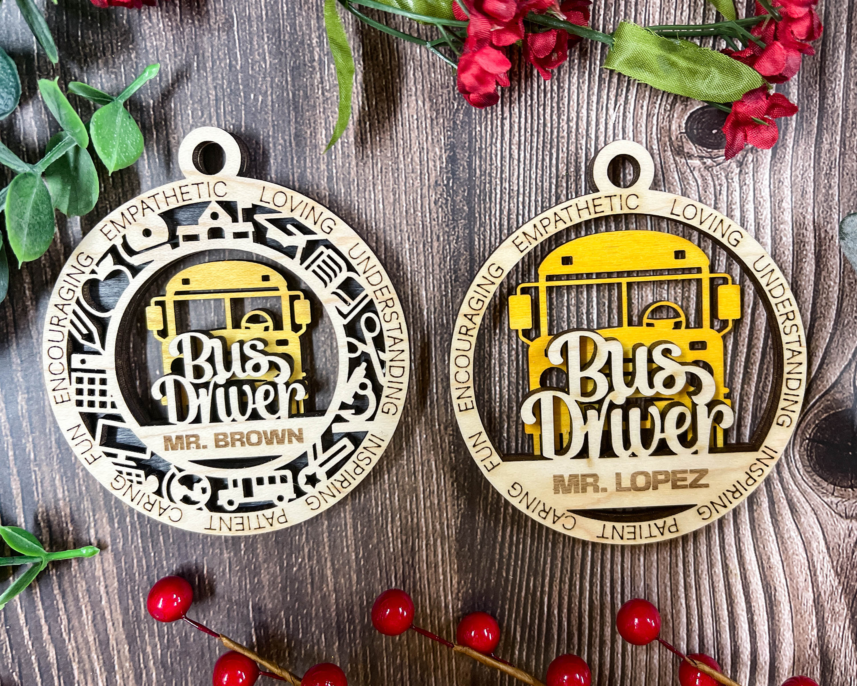 Bus Driver Style Bus Driver Style 1 Ornament β J & L Custom Woodworks