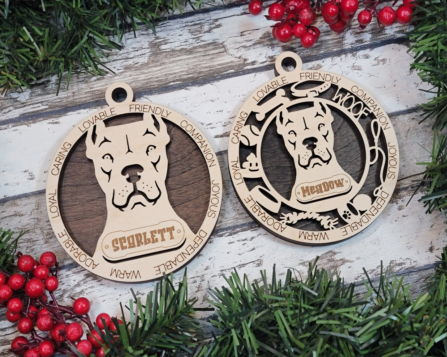 Adorable Dog Ornaments - Dogo Argentino