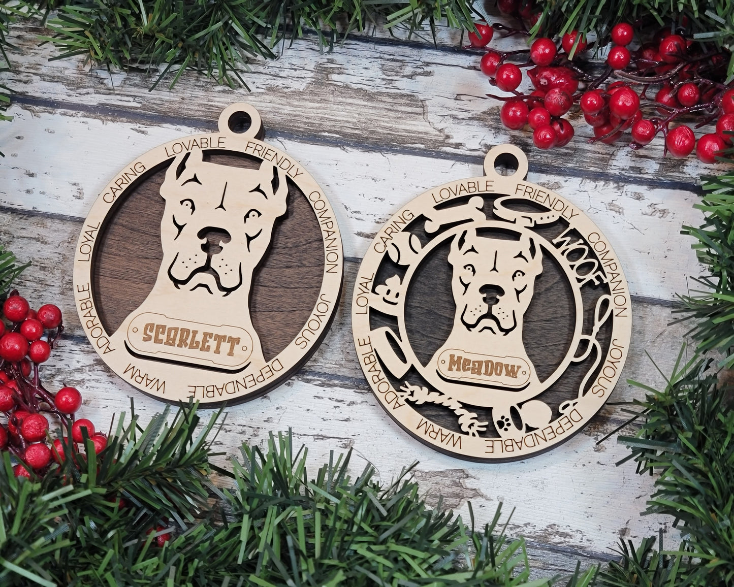 Adorable Dog Ornaments - Dogo Argentino