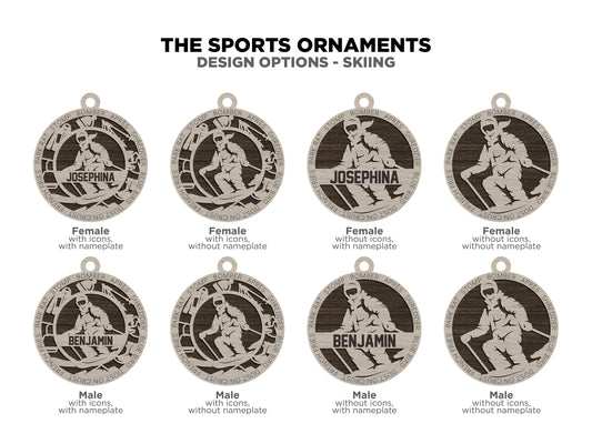 Skiing Ornament